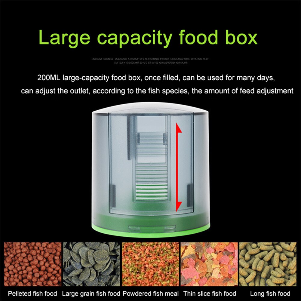 Automatic Fish Feeder Fish Tank Aquarium Electronic Feeding Dispenser with LCD Timer Adjustable Control Food Feeding