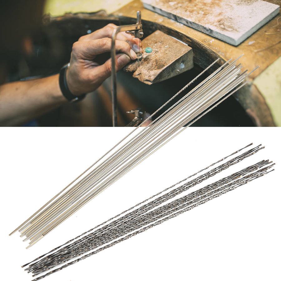 12 teile/satz Wolfram Stahl Schmuck Sah Schneiden Klingen Spirale Zähne Sah Schneiden Klingen Schmuck Wachs Gravur für Jewelers, Der