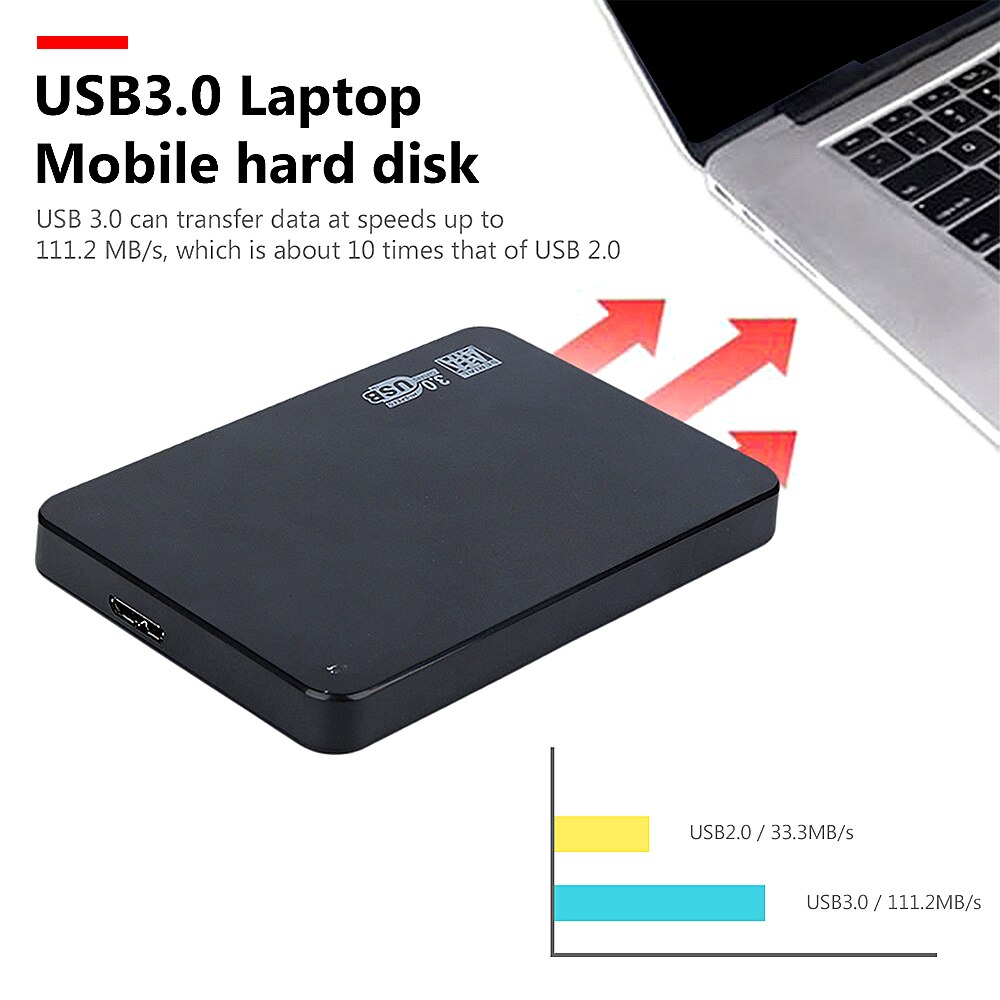 2.5inch External Hard Drive USB 3.0 500GB 1TB 2TB Storage HDD External Hard Disk Portable HD Hard Disk For Desktop Laptop Mac