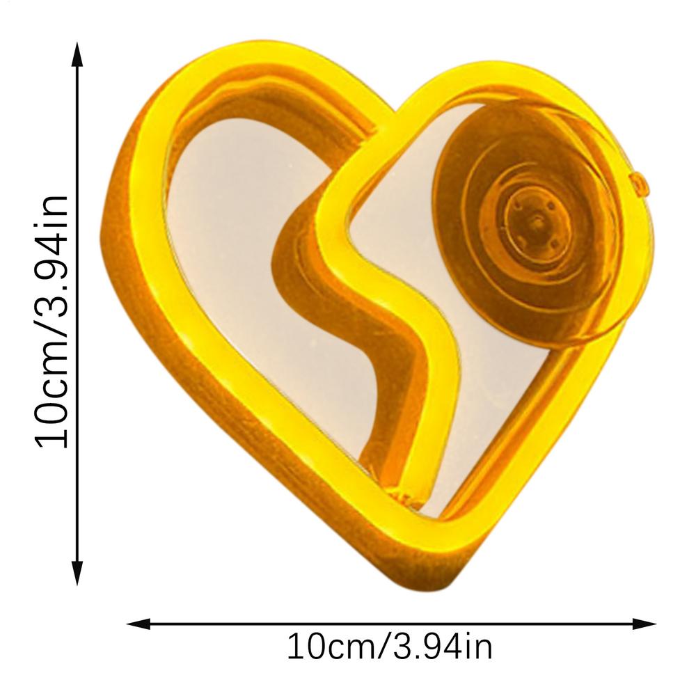 Luces decorativas para Interior de coche, luces LED, iluminación ambiental, forma de rotura del corazón, iluminación Interior para coche, luz de ambiente: YELLOW