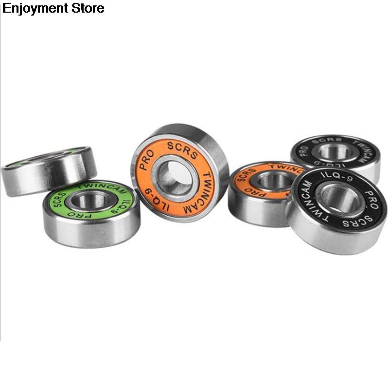 10Pcs ILQ-9 Wiel Rvs Lagers Hoge Prestaties Roller Skate Scooter Skateboard Wiel Groen/Oranje/Zwart