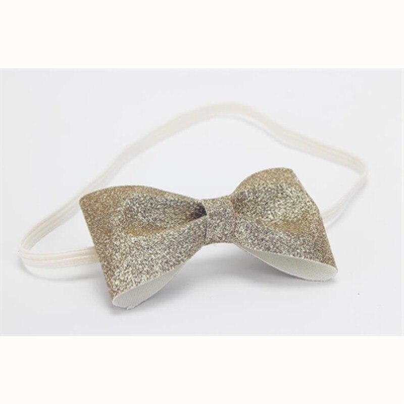 Emmababy Lovely Kids Girl Baby Toddler Bowknot Headband Hair Band Accessories Cute Headwear 4 Colors: Gold
