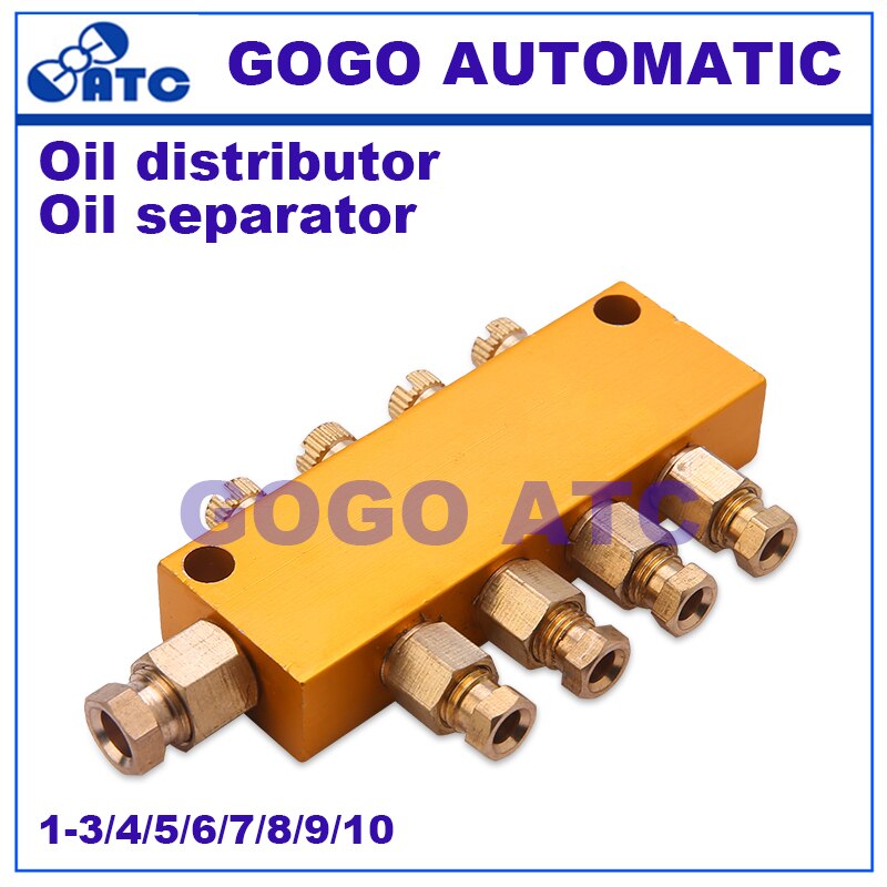 Oil circuit distributor 1-10 oil separator adjustable drain distribution lubrication system distribution valve Oil separator
