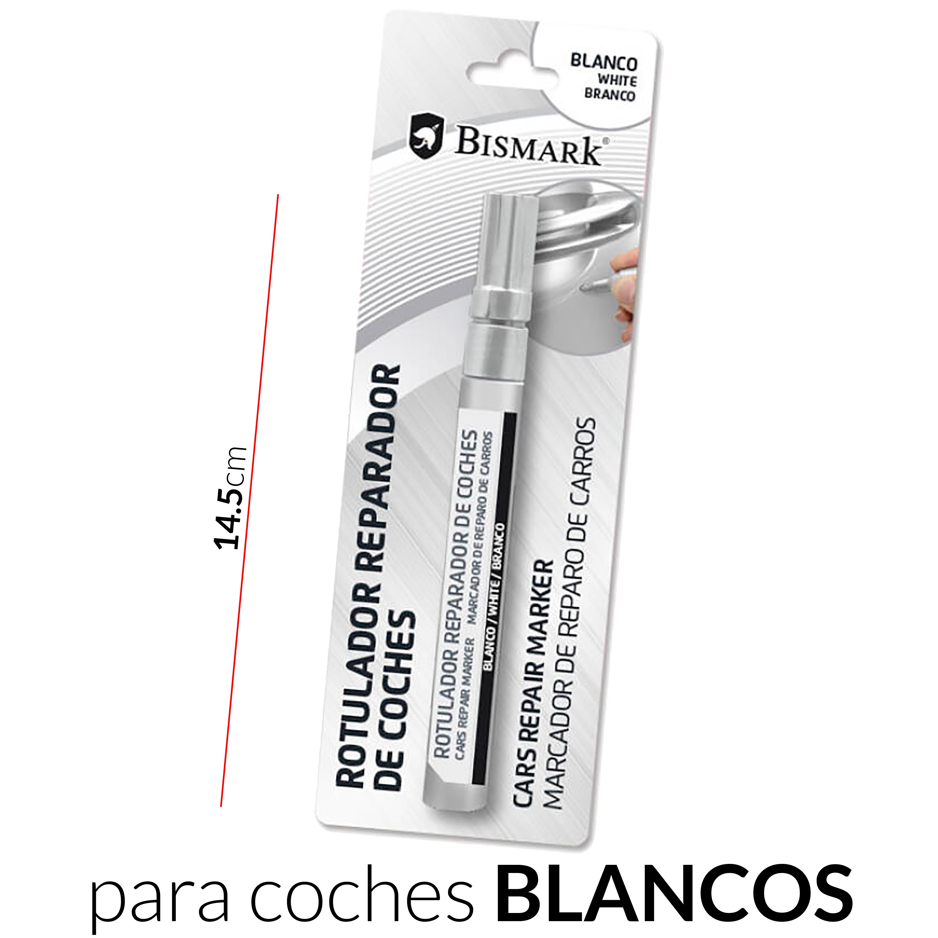 Rotulador Repara Arañazos Pintura Negro Plata Blanco para Coche Pincel Car Scratch Bismark Reparador de Rayaduras de Carrocería DIY