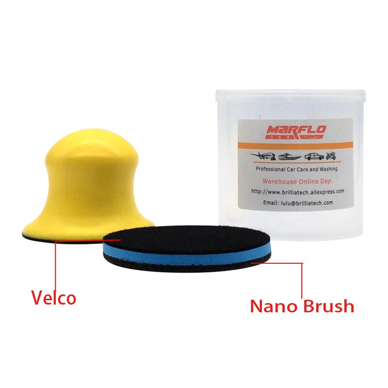 Cepillo nano para el cuidado de la cabina del coche cepillo de limpieza de pintura limpia con Pu aplicador Bar MARFLO cuero quitar herramientas de polvo