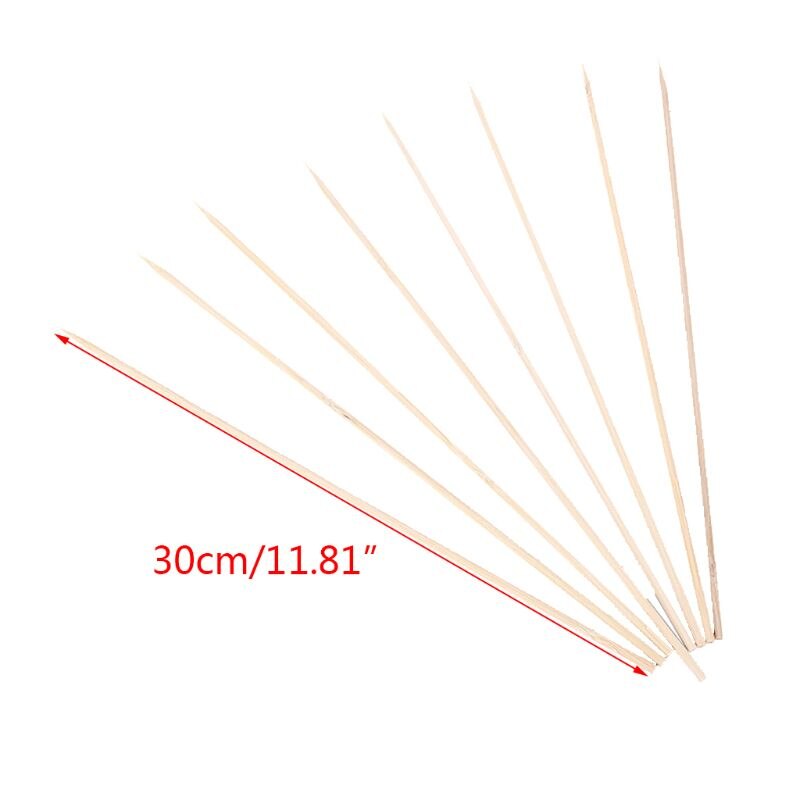 50 stk bambusspyd grille bbq kebab pinner fest buffé matte engangs plukk