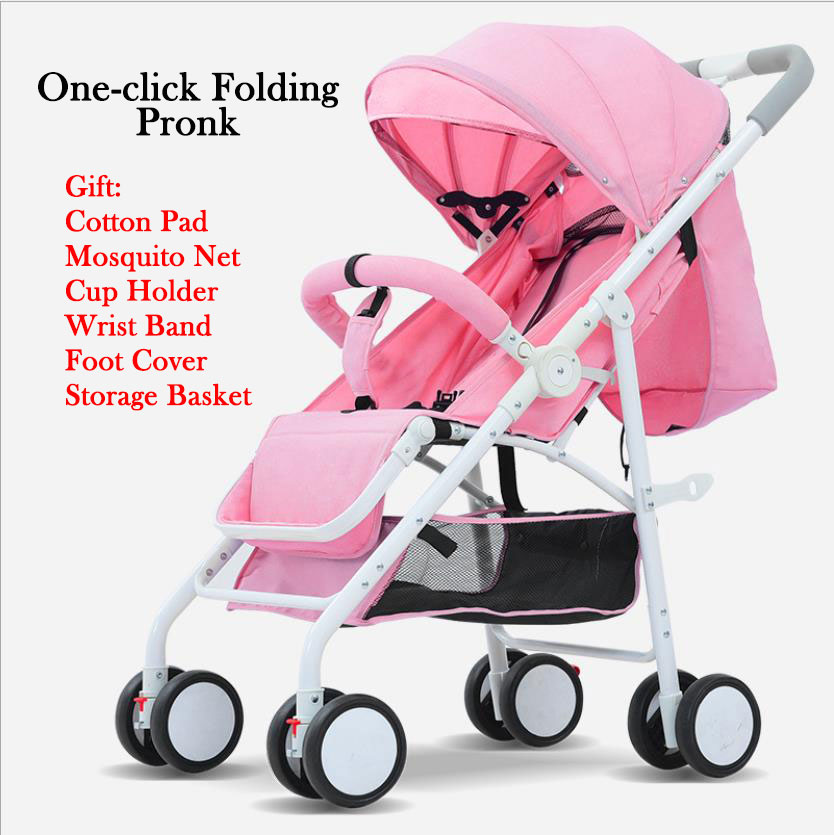 IIILOVEBABY poussette bébé 2 en 1 landau léger pliant: Or