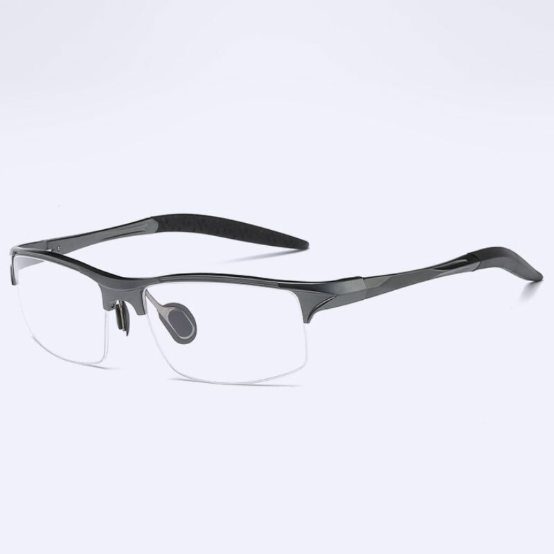 Super Light Aluminum Half Frame Glasses Men Brand Classic Myopia Prescription Eyeglasses Frame Male Ultralight