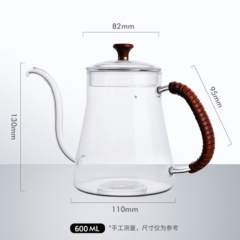 Coffee Three-piece Set with Coffee Paper Coffee Thread Coffee Sharing Pot, Reusable Glass Pot Coffee Pot Set V60 Coffee Set: Hand pot02