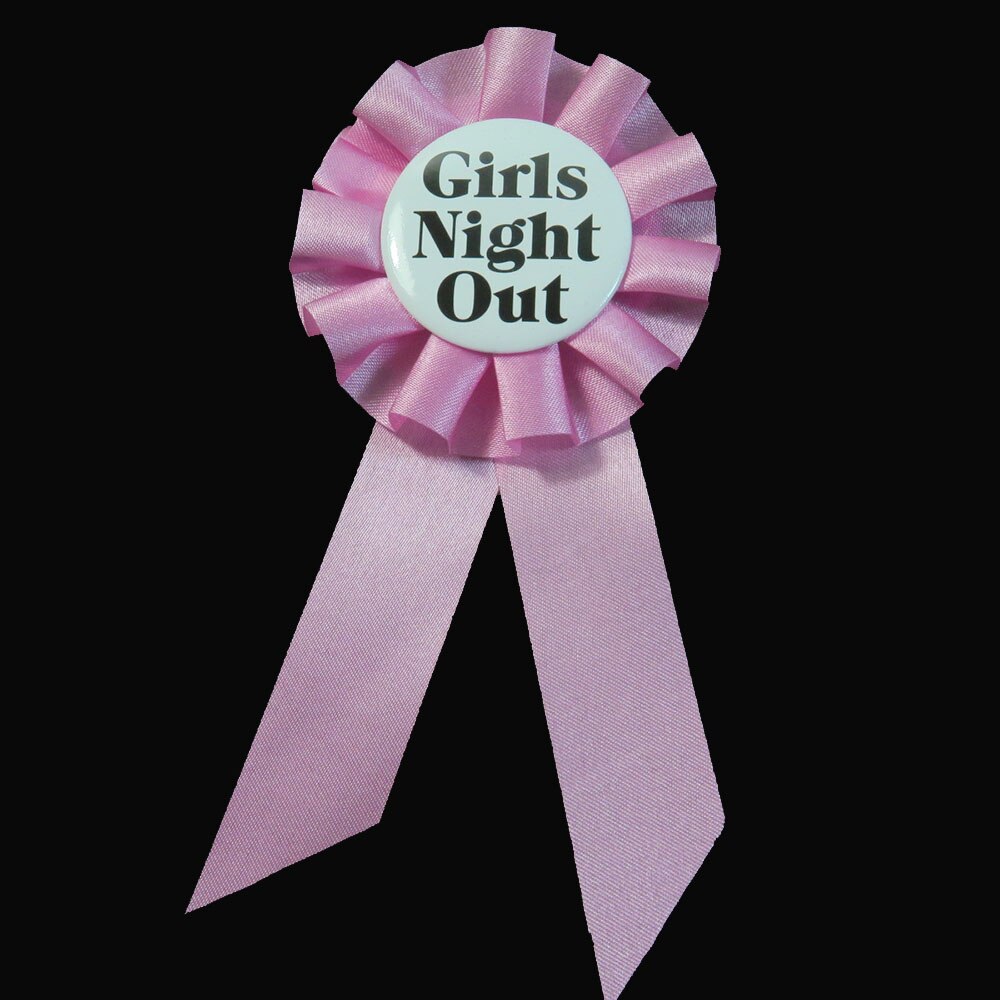 4.5Cm Ronde Knop Lichtroze Badge Girls Night Out Vrijgezellenfeest Bruid Om Lint Moeder Om Pin zijn Mijn Verjaardag Broche: Palepinkgirlsnigout