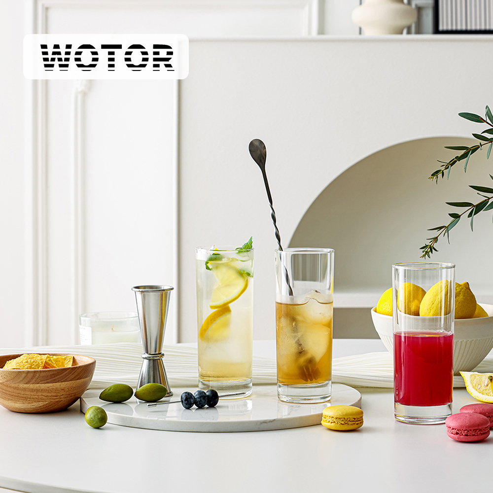 WOTOR 1/2/6PCS Glass Cup Clean Tumbler Drinkware Transparent Tea Juice Milk Coffee Mug Home Water Glasses Straight Beer Mug