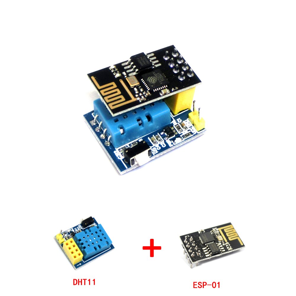 ESP8266 5V Wifi Relais Module DHT11 Rgb Led Controller Dingen Smart Home Afstandsbediening Schakelaar Telefoon App Usb Naar ESP8266 Adapter: dht11 and eso-01