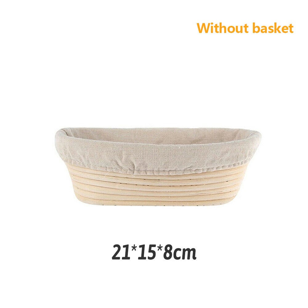 Round Rattan Bread Banneton Proofing Basket Making Tools Bread Fermentation Basket Cloth Cover Scraper Cutter Bakeware Set $: 21x15x8cm