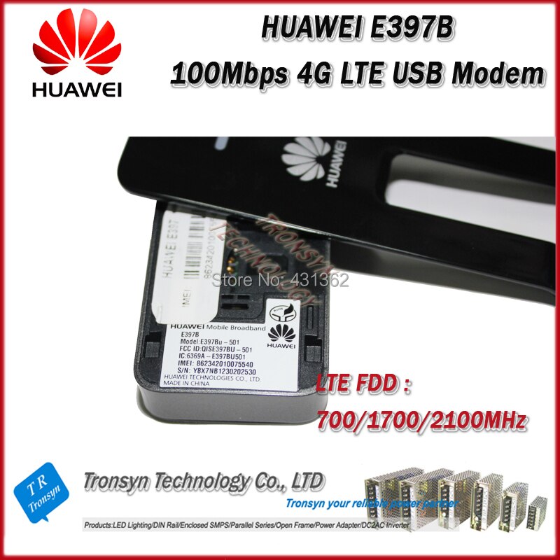 brandneues original 100 Mbps huawei e397b-501 4g usb-sim-karte modem LTE-Unterstützung fdd 700/1700/2100 MHz