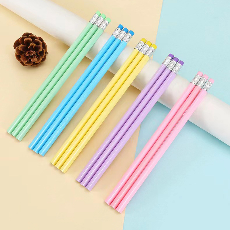 12 Uds Kawaii lápices de madera de lápiz de grafito HB Escuela boceto lápiz de la Oficina de la escuela suministros de Navidad premios para los niños: Default Title