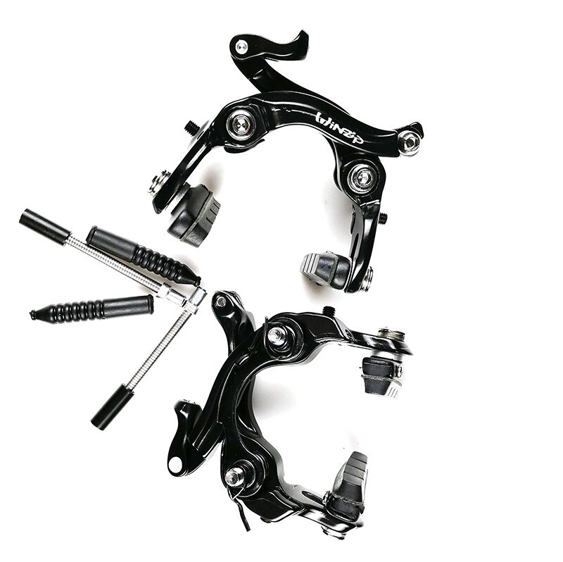Road Bike Rim Brakes, Caliper Brake Set, V Shape Mechanical Dual Pivot Brake, 1 Pair Cycle Brake Set