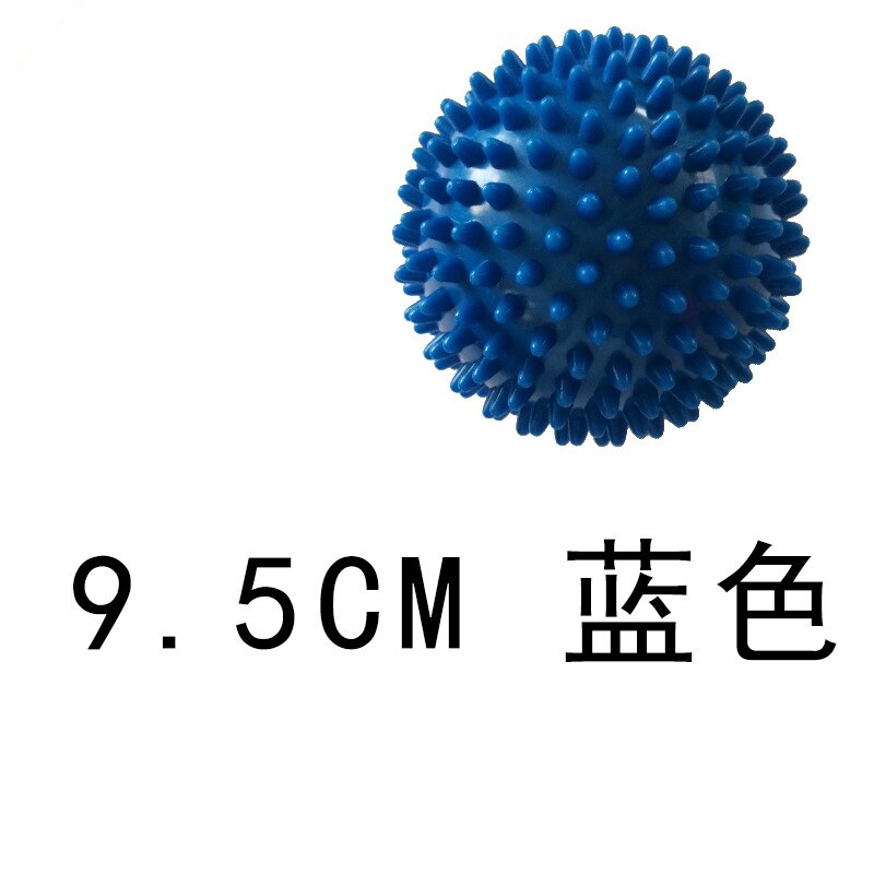 JUFIT 7.5CM/9.5CM PVC Massage Acupoint Grip Ball Point Nail Fascia Yoga BalL Body Building Ball Hedgehog Ball: Blue9.5cm