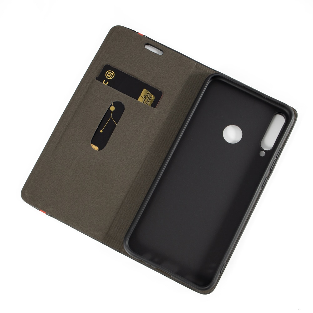 Luxe pu leren hoesje voor huawei  p40 lite e, flipcase voor huawei  y7p, huawei honor 9c telefoonhoesje, zachte tpu siliconen achterkant