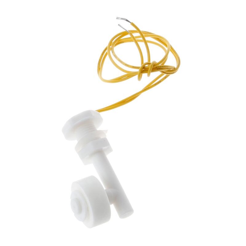 Water Level Sensor White PP Right Angle Float Switch Sense The Level Of Liquid