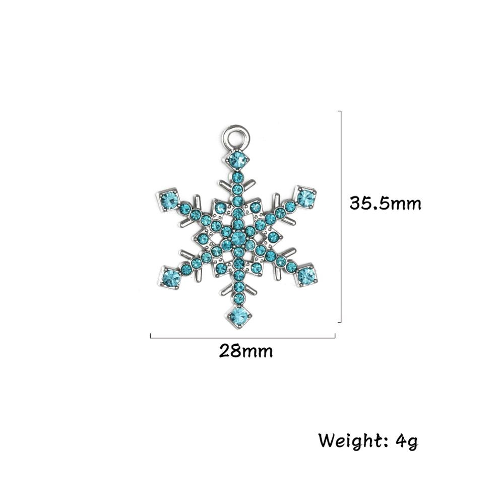 Dawapara Schneeflocke Reize Ohrringe/neckalces Weihnachten für Frauen Strass Schmuck 5 stücke