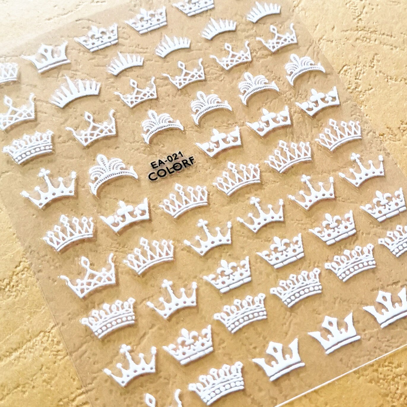 Nyaste  ea 021 krona 5d nagelklistermärke dekal stämpling självhäftande dekorationer för nageltillbehör