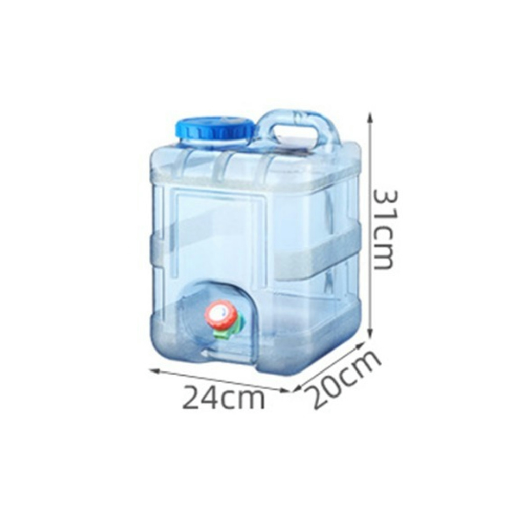 5/8/10//12/15L Portable Water Bucket Driving Pure Water Tank Container with Faucet for Outdoor Camping Cooking Picnic Hiking: black