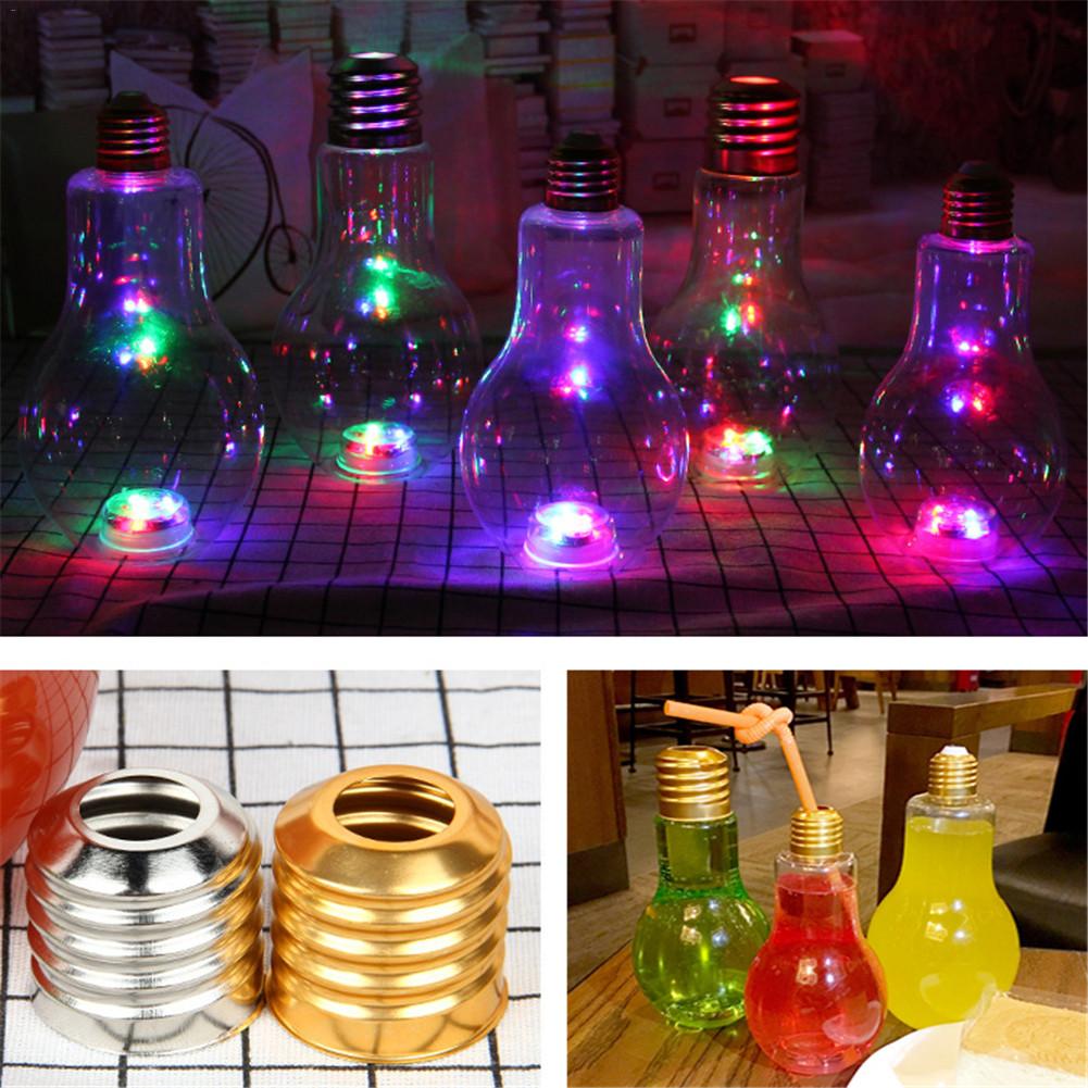 Zomer Lamp Water Fles Glas Innovatieve Drinken Sap Melk Flessen Lekvrije Drank Licht Lamp Voor Thuis Diy Drinken decoratie