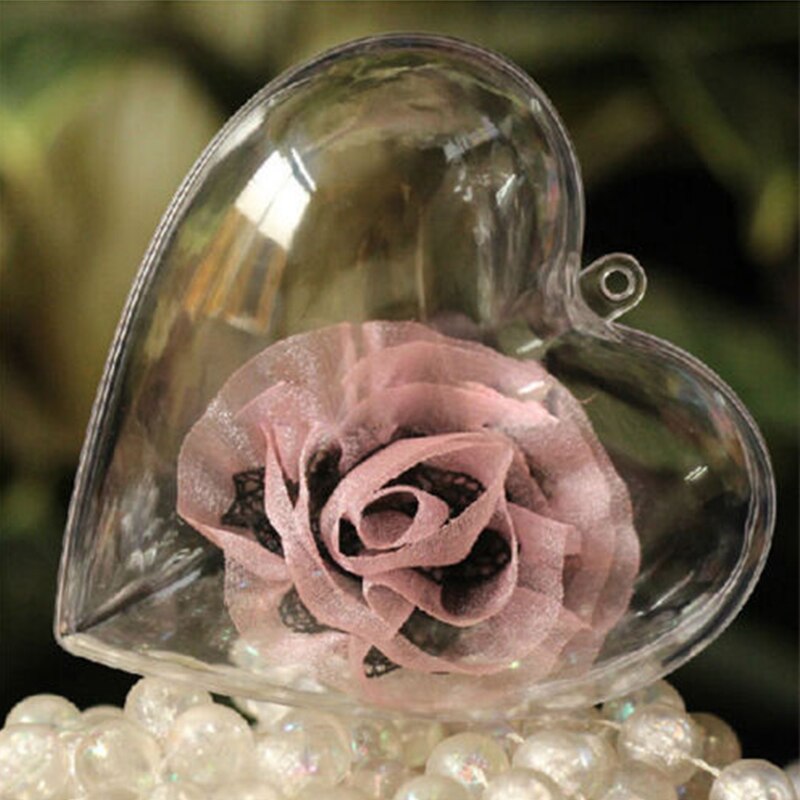 1 pc Alta Bola Oca De Plástico Transparente Bola de Natal Decoração Pendurado Bola Caixa de Doces de Casamento Flor Eterna Bola Pendurada
