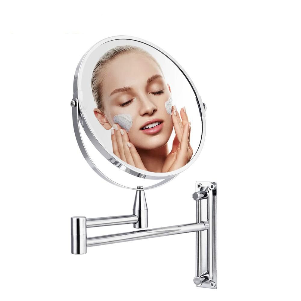 Uitschuifbare 8 inch 1 x 5x vergrotende badkamerspiegel slimme spiegel make-up wandspiegel badkamerspiegelkast