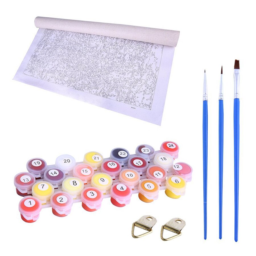 Diy oil painting paint by number kit 16x20inch f grandado