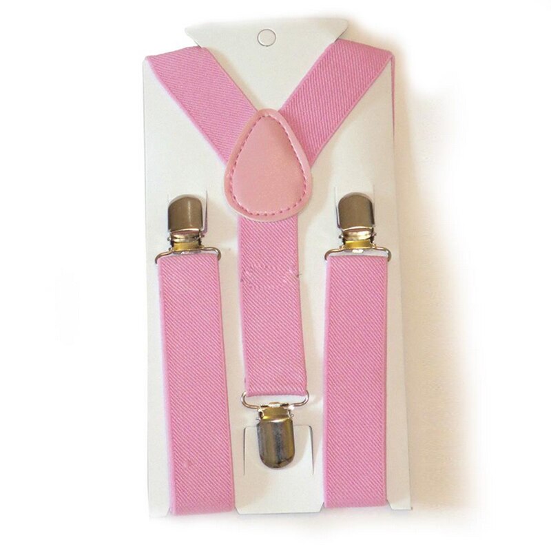 Tirantes de cinta elástica ajustable para niños y niñas, accesorios de boda para bebés, nueva: Light Pink