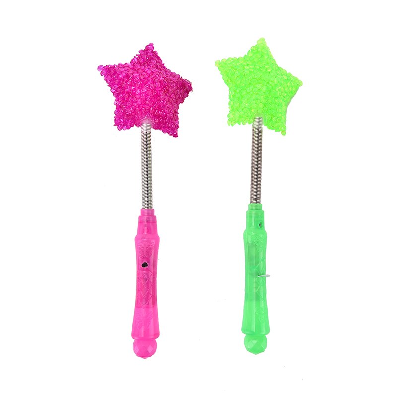 Pizies 1 stuks magisch feest kerstmis halloween led ster hart bloem stokjes led ster toverstaf knipperende lichten glow sticks voor kinderen speelgoed: Ster