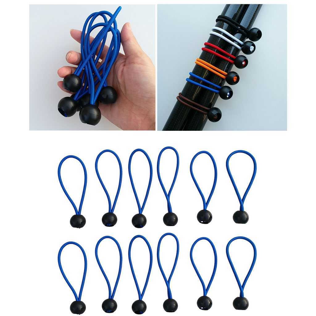 12 Pcs Heavy Duty 4 Inch Bal Bungee Luifel Tarp Tie Down Cord Blauw Kleur Mini Bungee Cord