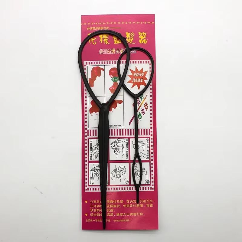 Populaire 1 ensemble queue de cheval créateur boucle en plastique outils de coiffure poney Topsy queue pince cheveux tresse fabricant outil de coiffure pour femmes fille: plum