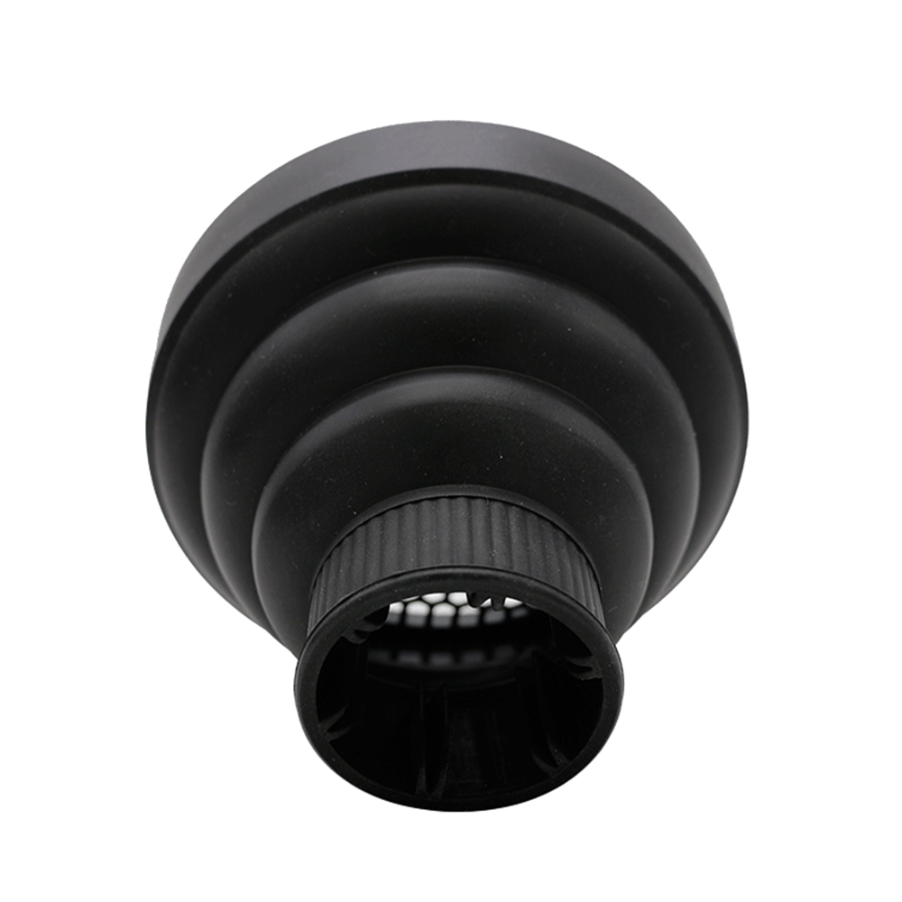 Silicone Universal Hair Diffuser Dryer Blower Hairdressing Salon Hair Curly Dryer Folding Diffuser Cover 4 Colors: Black