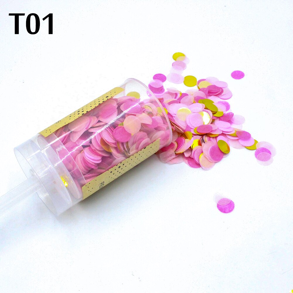 Push Pop Party Confetti Round Tissue For Happy Birthday Decoration Engagement Wedding Decor Gender Reveal Party Supplies: T01