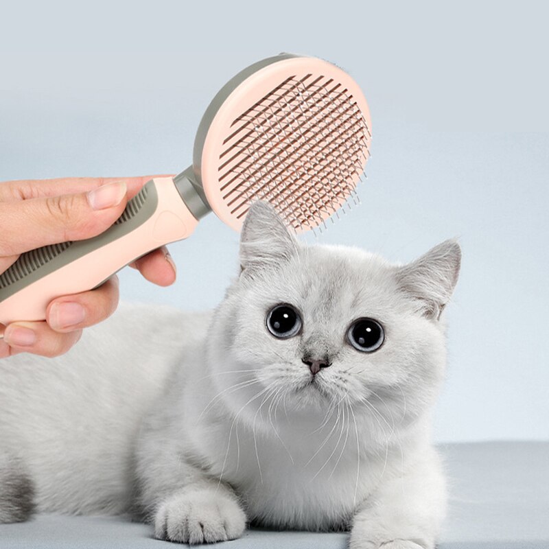 Kat Kam Pet Hair Remover Grooming Tool Rvs Naald Kam Voor Honden Portable Self Borstel Massages Dierbenodigdheden
