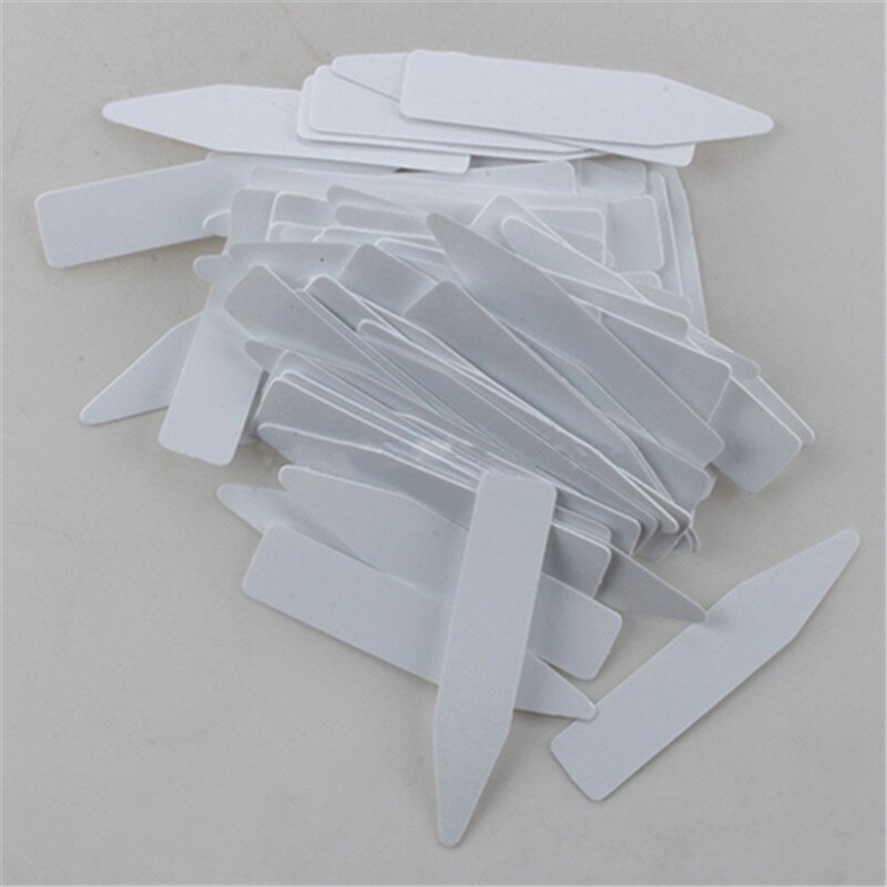 100 stk genanvendelig pvc plante tag etiket træ frugt frøplante haven blomsterpotte plastik etiket sorteringsværktøj