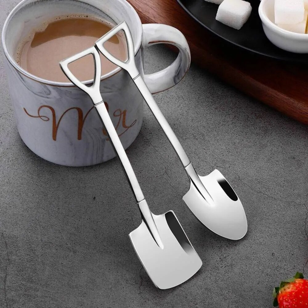 Stainless Steel Iron Teaspoon Watermelon Scoop Net Red Dessert Ice Cream Scoop Household Coffee Spoon Tableware