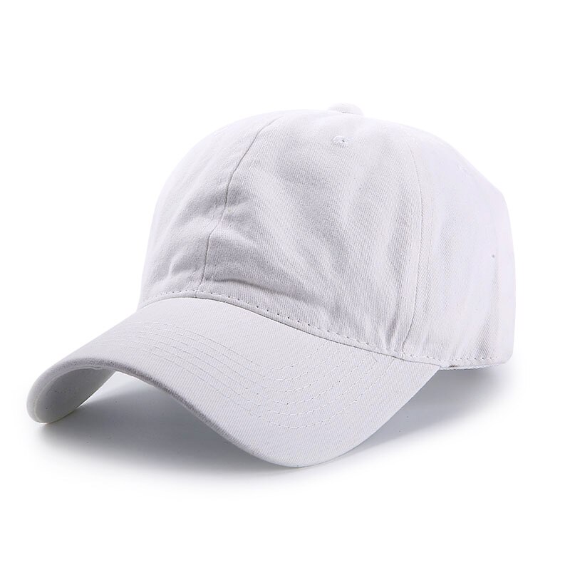 Washed Cotton Pure Color Light Board Women Men Baseball Cap Multi-Color Optional Bone Cap Adjustable Outdoor Hip-Hop Hat: white