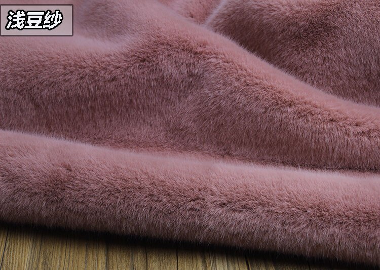 1400G Verdikte Diy Imitatie Nerts Bont Pluche Stof Voor Teller Kledingstuk Homedecor Kunstmatige Wol Fluwelen Stof 0.5X1.6M: light Bean yarn