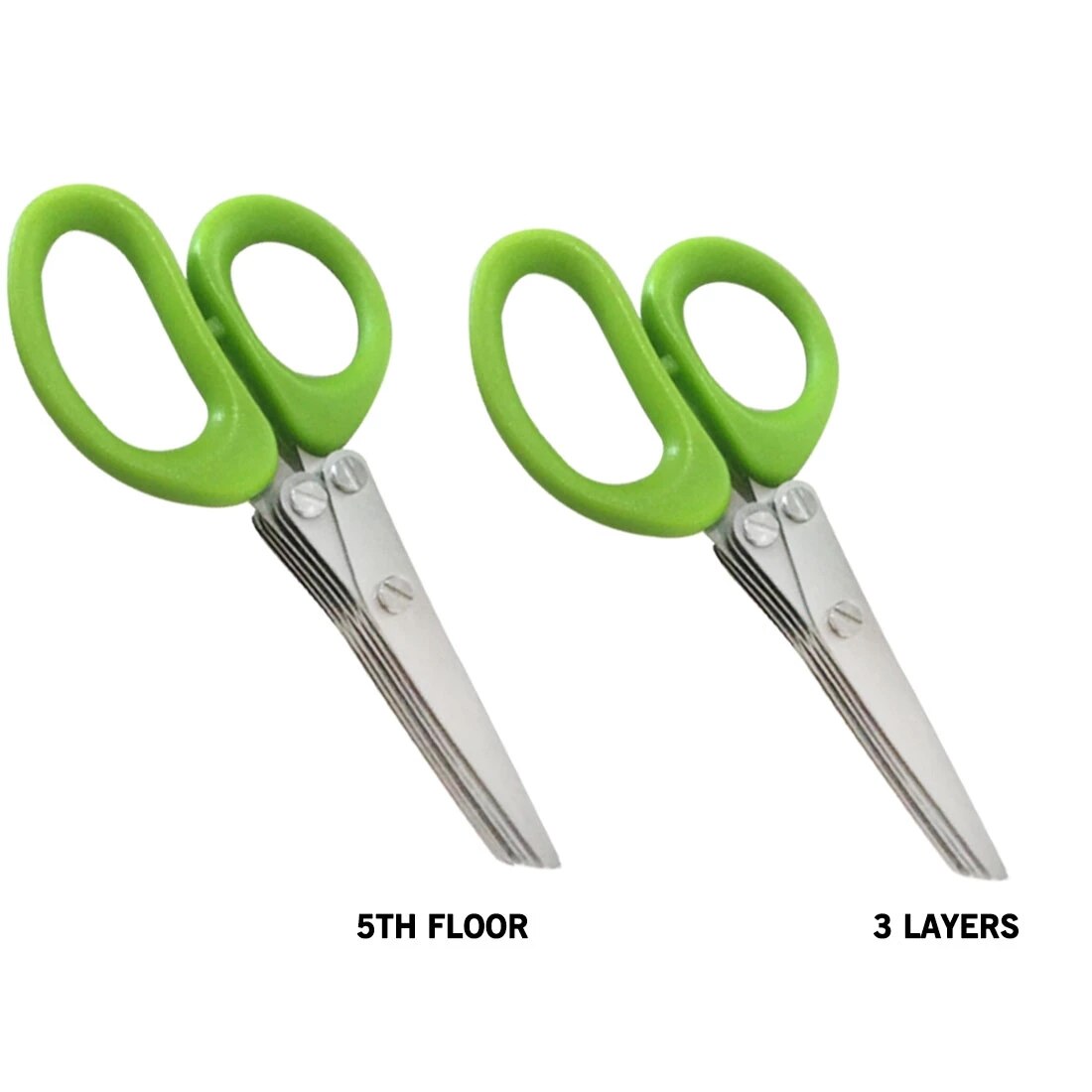 Cutter Tools for Kitchen 12.5CM Kitchen Multi-Layers Scissor Shredded Nori Chopped Scallion Herb Seaweed Spice Cutting Knife