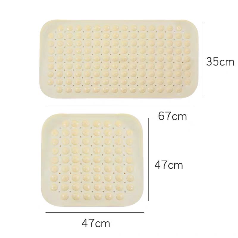 Anti-sliding shower mat 36x70cm from the corner shower mat slice of anti-slip rubber suction of antibacterial bath mats: gray