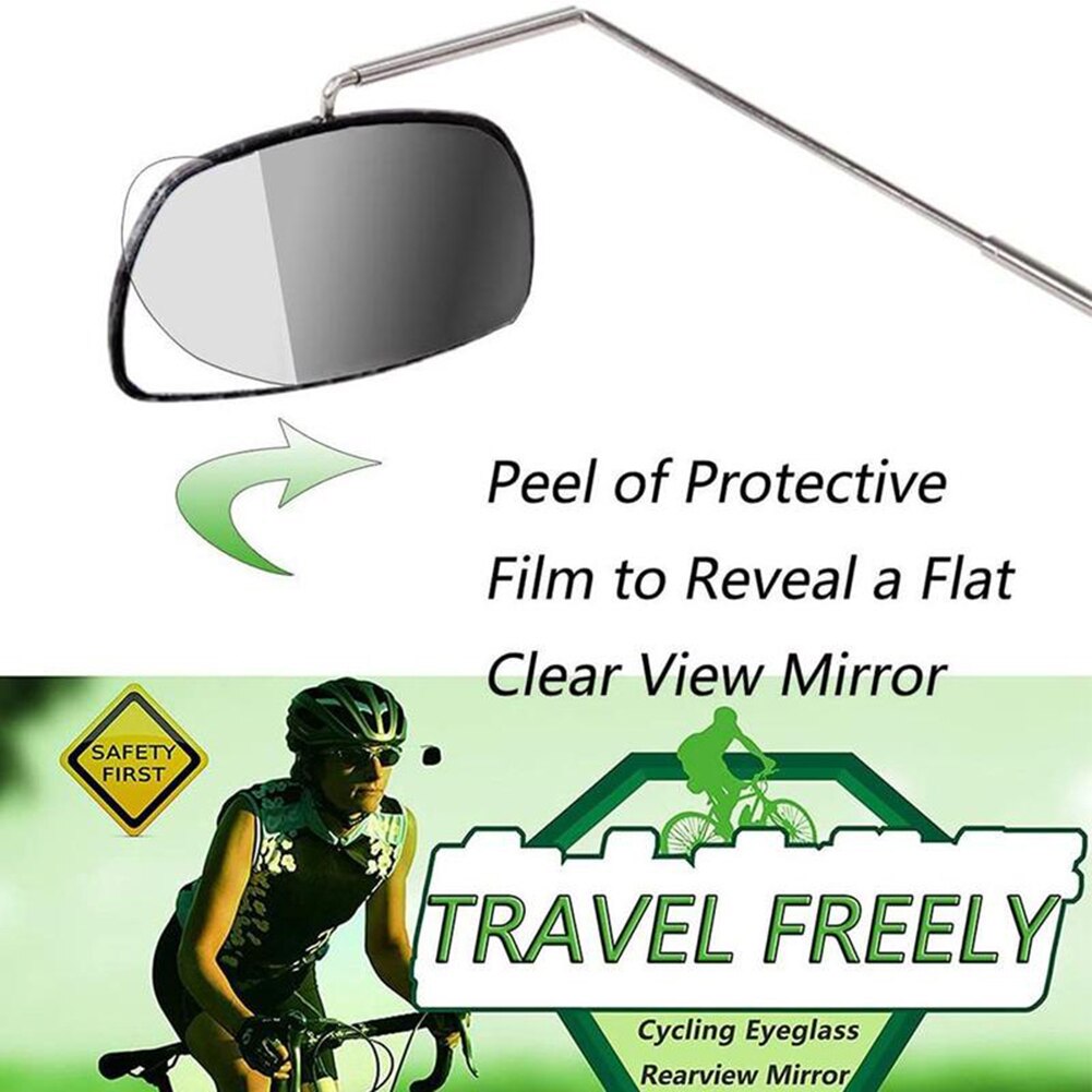 Cykelbriller bakspejl 360 graders spejl aluminiumslegering justering hjelm mount