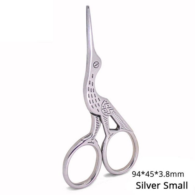 Small Tailor Scissors Cross Stitch Sewing Tools Home Paper-cut Scissors Sharp Shears Women Silver Handcraft Sewing Accessories: 2-silver small