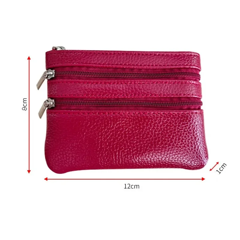 Geldbörse aus pu-leder mit reißverschluss, münzfach, aufbewahrungstasche für kopfhörerkabel, etui, Mini-ausweishalter, kreditkartenetui, organizer, lippenstifttasche