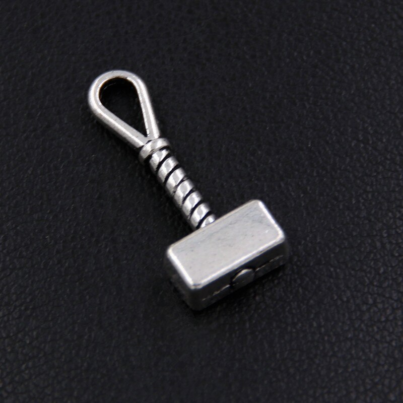 8Stck Silber Farbe Mjolnir Hammer Charme Anhänger für diy schmuck A2390