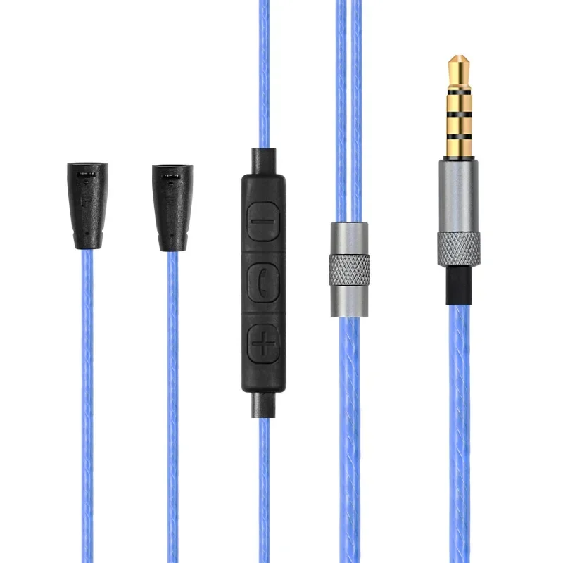 For Sennheiser IE80S IE80 IE8 IE8i Earphone Replaceable 3.5mm to 2-pin Single Crystal Copper Cable: WHITE