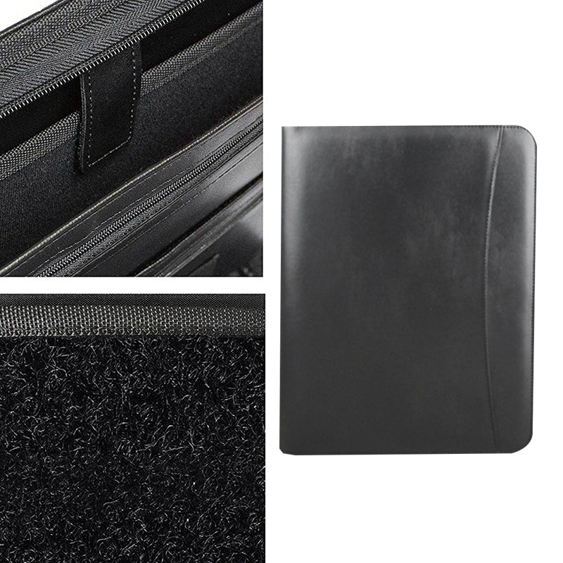 Vegan Leather Folder Zippered Closure Portfolio for Business IPad/Table and Card Interview Resume Binder