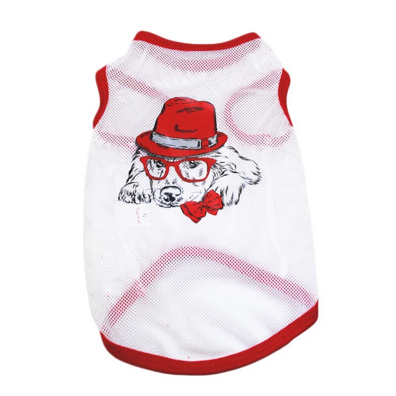 Small Dog Shirts Outdoor Sun Sunscreen Light Polyester Breathable Grid Dog Vests Love Clothes For Puppy Teddy Chihuahua#G: C / L